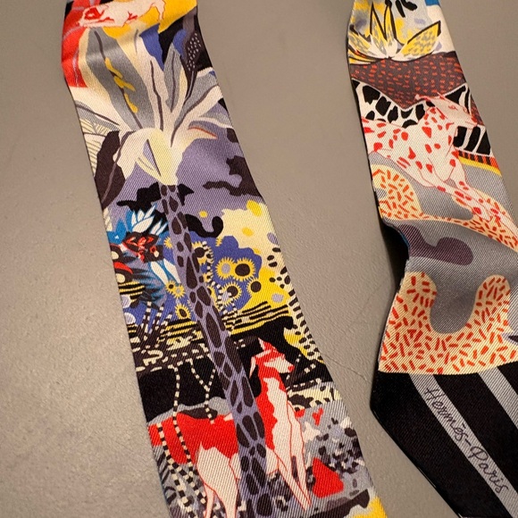 Colorful Patterned Twilly Scarf - Multicolor - Picture 2 of 11